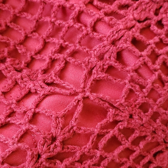 Red knit top - Picture 3 of 6
